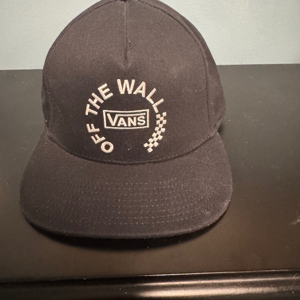 Vans Off The Wall Baseball Cap Hat Black Adjustable The‎ Original Since 1966